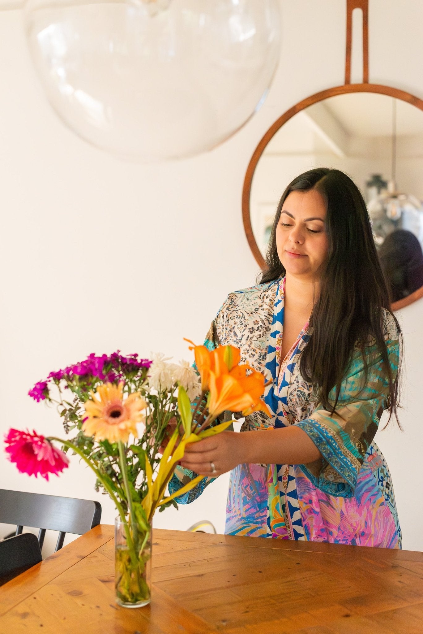 Silk Blend Robes made from leftover materials, showcasing unique patterns and designs